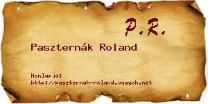 Paszternák Roland névjegykártya