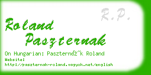 roland paszternak business card